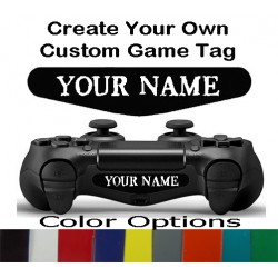 Personalized PS4 Controller Custom Text Gamer Tag Name Led Light Bar Sticker Decal